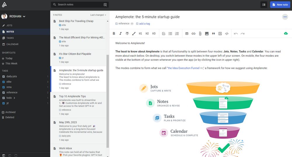 amplenotes pro